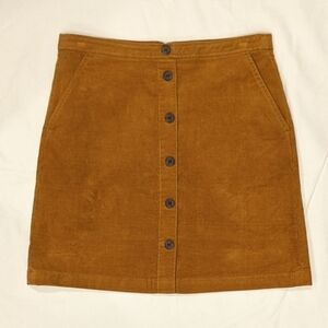 J. Crew Women's Corduroy Skirt w/Buttons, Size 4